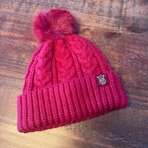 Victoria's Secret Knit Beanie with Pom Pom